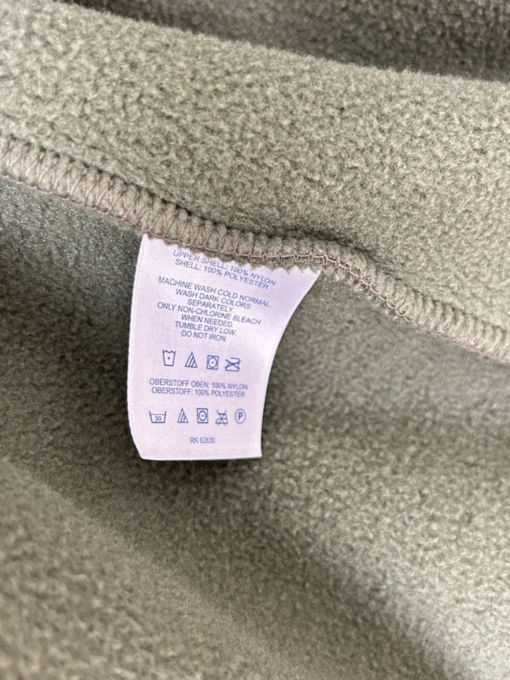 Lands' End Sage Green Fleece Jacket - Picture 15 of 16